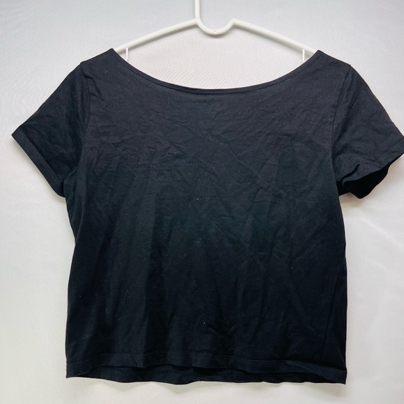 Black Camo Graphic 25 Women's crop Top - Picture 3 of 5